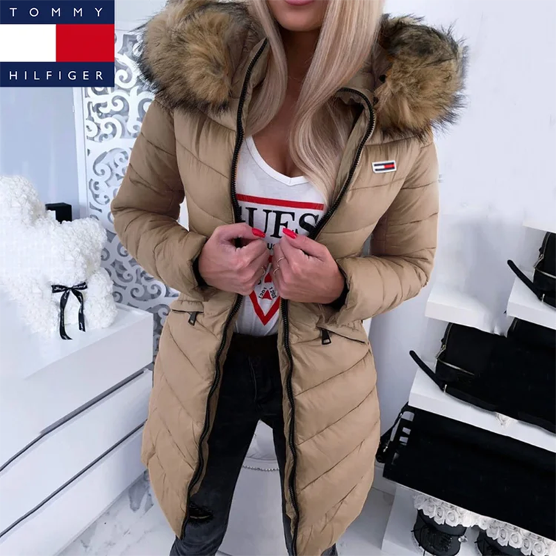 Kurtka puchowa damska z kapturem