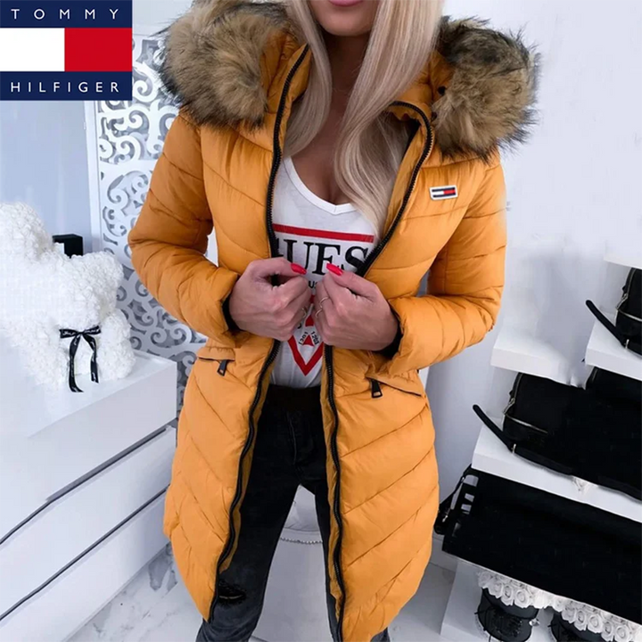 Kurtka puchowa damska z kapturem