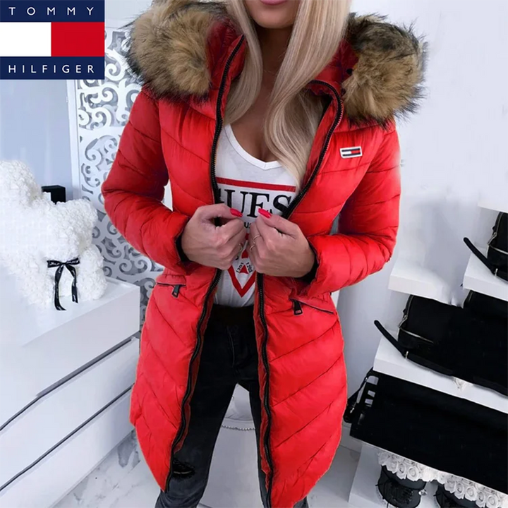 Kurtka puchowa damska z kapturem