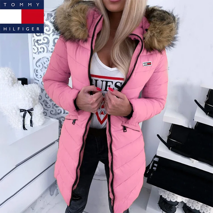 Kurtka puchowa damska z kapturem